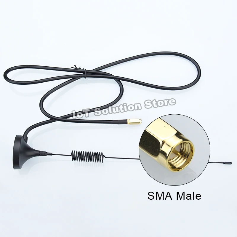 IP65 45x285mm 700-960MHz 1710-2690MHz 3300-5000MHz Multi Band 2G 3G 4G 5G antena SMA wtyk męski 1m długość kabla