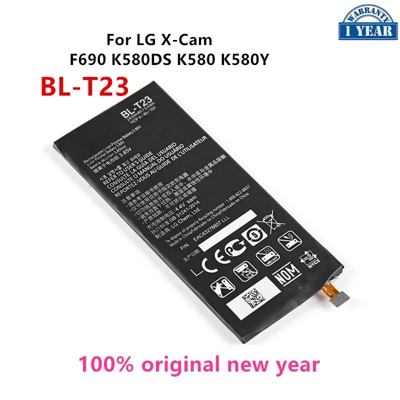 

Original BL-T23 2430mAh Battery For LG X Cam X-Cam XCam F690 K580DS K580 K580Y BL T23 Mobile phone Batteries