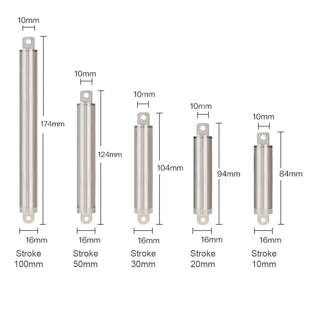 Micro 12V Electric Piston SL-LA-16-B High Torque 80N 8mm/s Powerful Linear Actuator 16mm Slim Motor Remote Control Receiver Kit