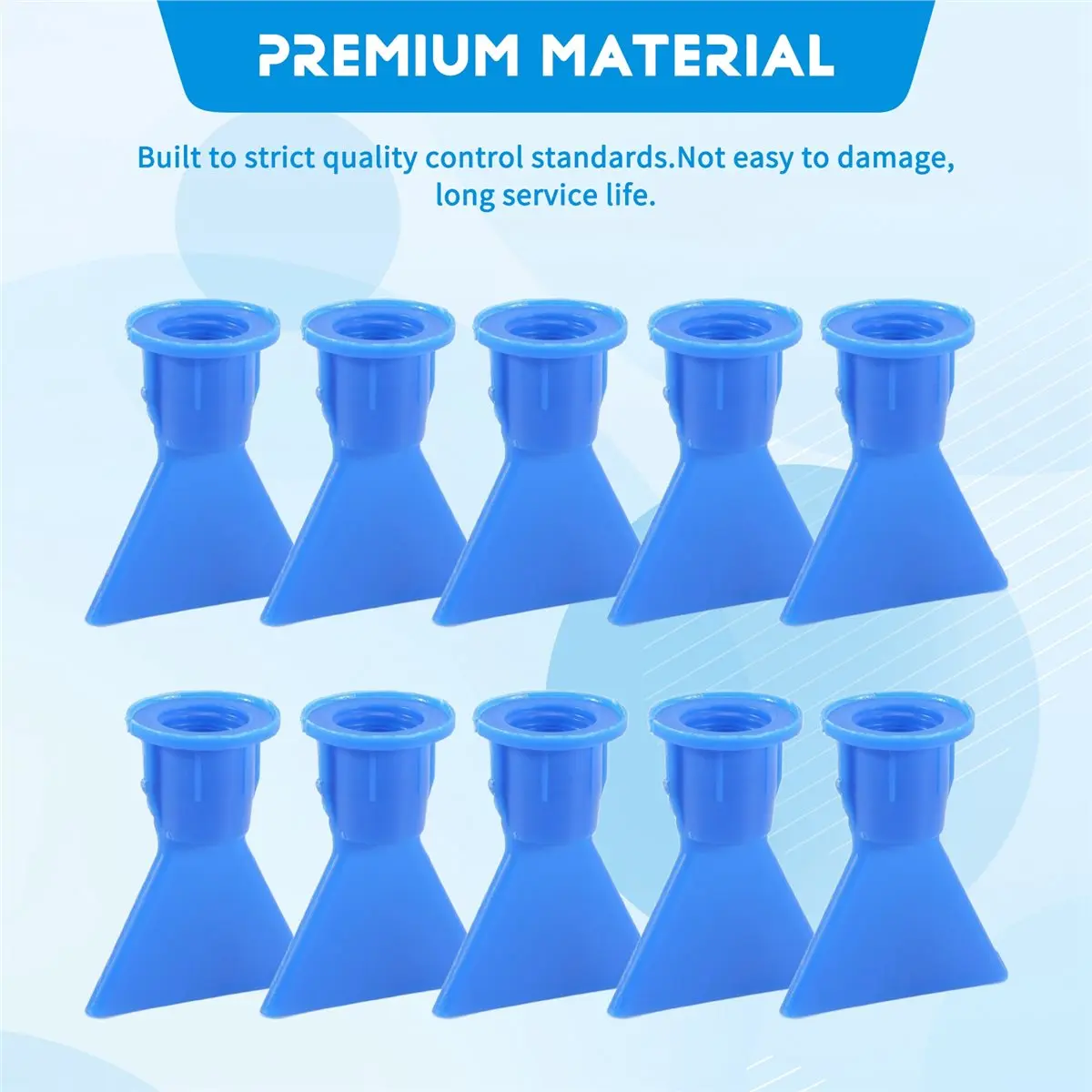 【~ NEW A89Z】Wave Shape Silicon Cone for Cartridge Caulking Spare Part Nozzle Tip for Sealant Dispenser Syringe Accessory 10Pcs/L
