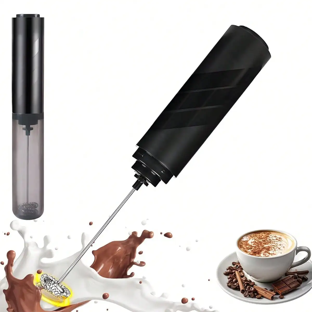 Handheld Milk Frother, Electric Milk Frother, Mini Electric Mixer, Suitable for Coffee/milk/cappuccino/eggs (excluding 2 * AA)