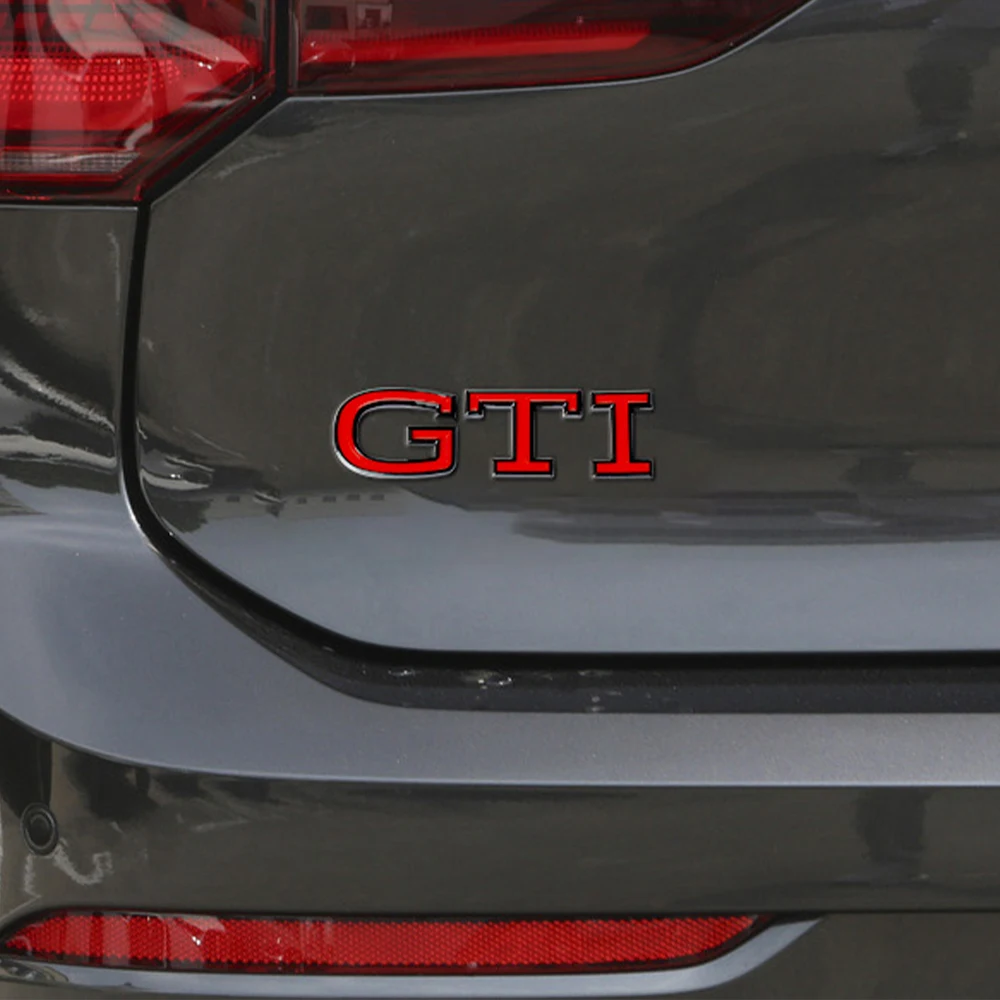 3D ABS GTI Emblem Car Styling Tail Badge Sticker Rear Trunk Decoration Decal For Volkswagen VW Golf Polo Touran Passat Tiguan R