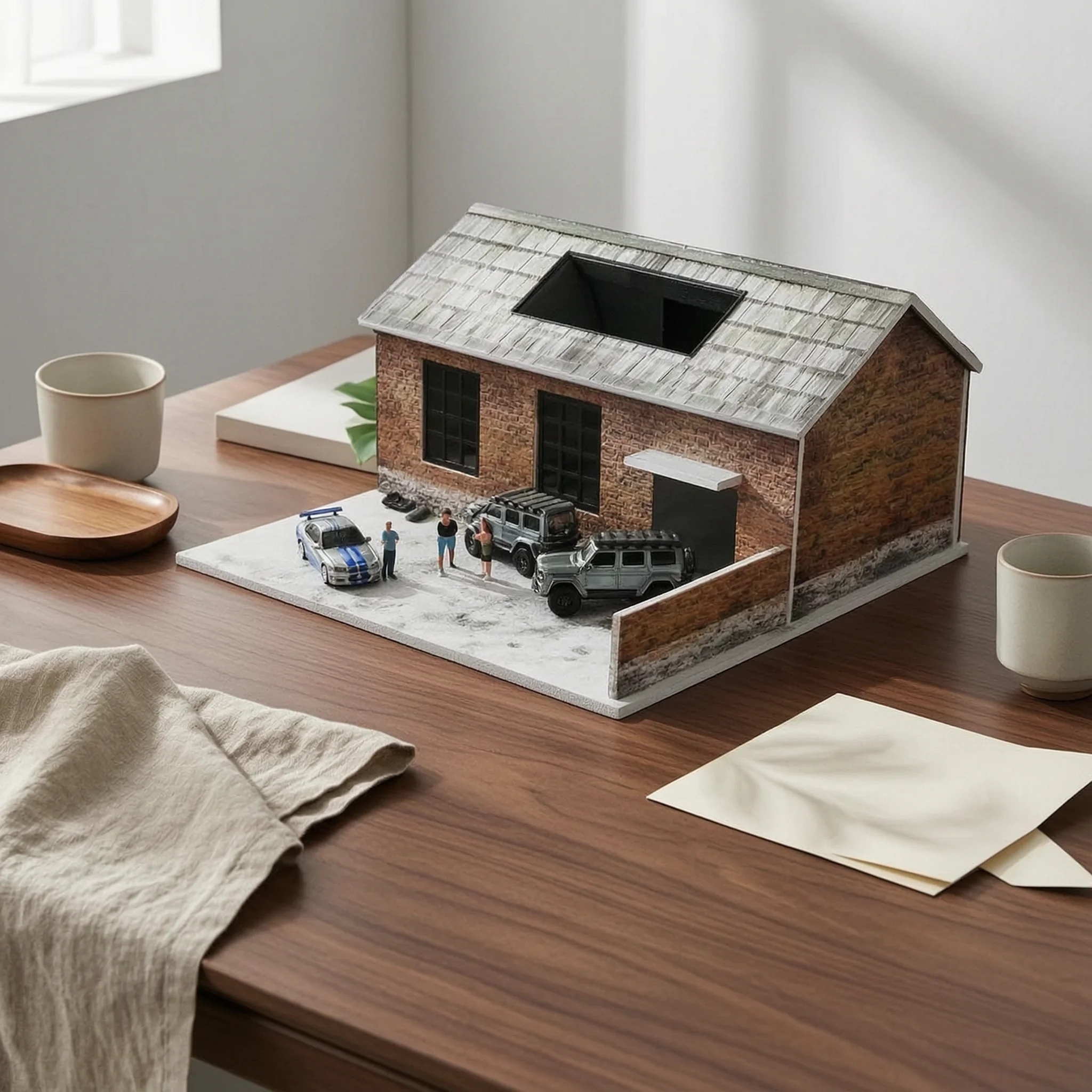 maquette-d'usine-ancienne-eclairee-a-l'echelle-1-64-modele-de-batiment-industriel-miniature-ornement-de-collection-detaille-pour-bureau