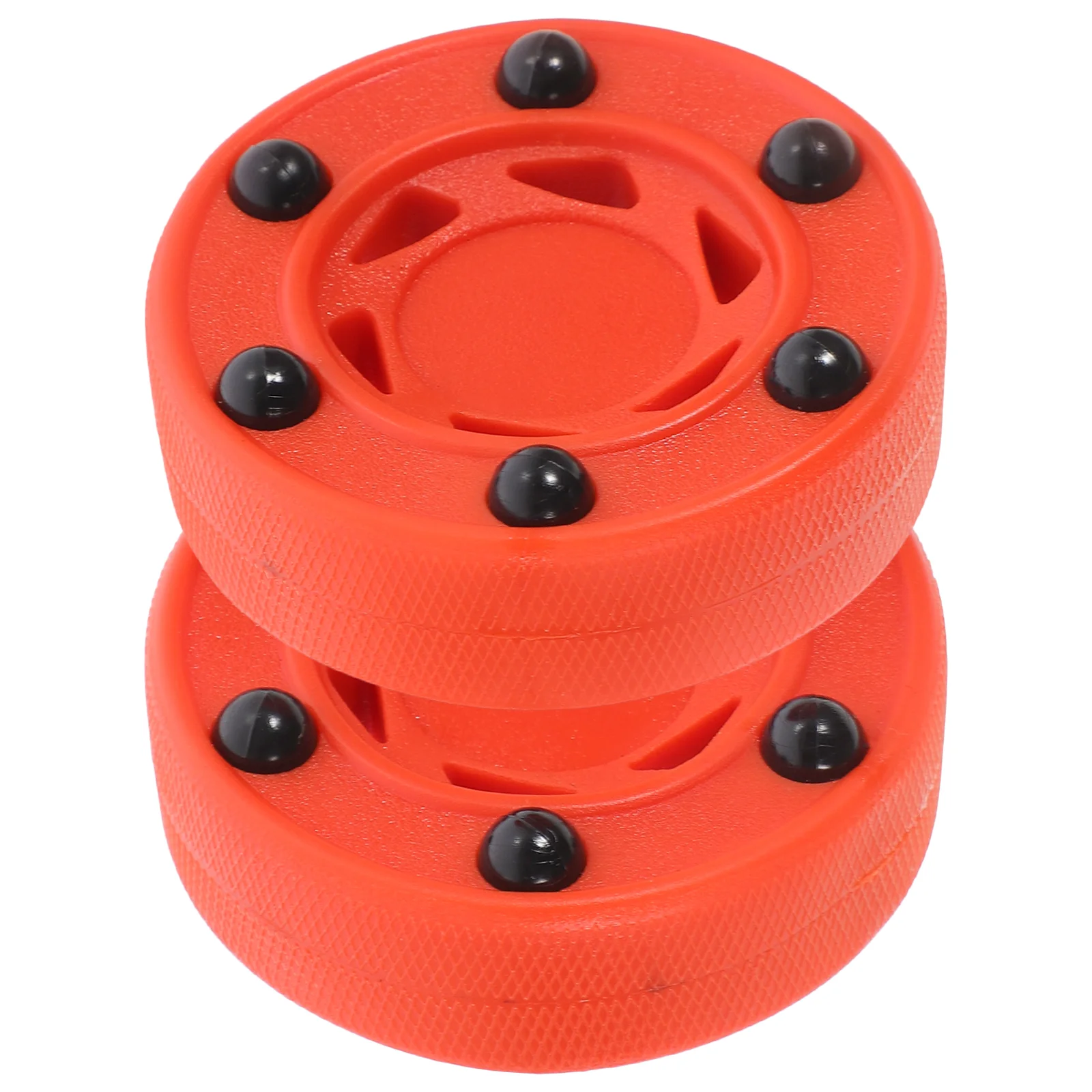 2 Pcs Hockey Puck Professional Roller Inline Practicing Red Training Child