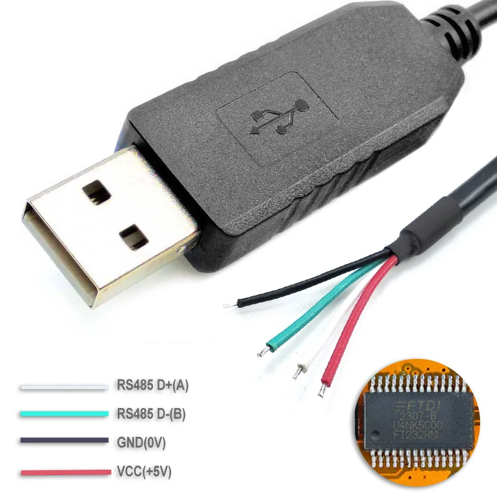 Ftdi/ft232r usb rs485 we/cabo trança/extremidade de fio para plc/bms/servo drive/controlador para pc config/controle/cabo comunicado