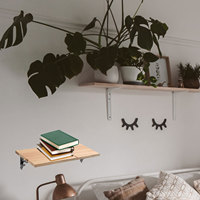 2Pcs Wall Shelf Bracket Heavy Duty Metal Floating Shelf Support Rack Sturdy Decorative Mount for Shelving Storage