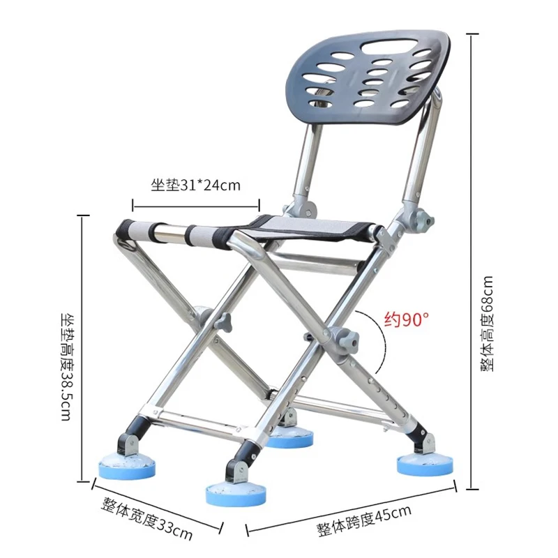 Sedia da pesca di qualità in acciaio inossidabile sedia da caccia multifunzione portatile moderna Set mobili da esterno da campeggio Cadeiras FYFC