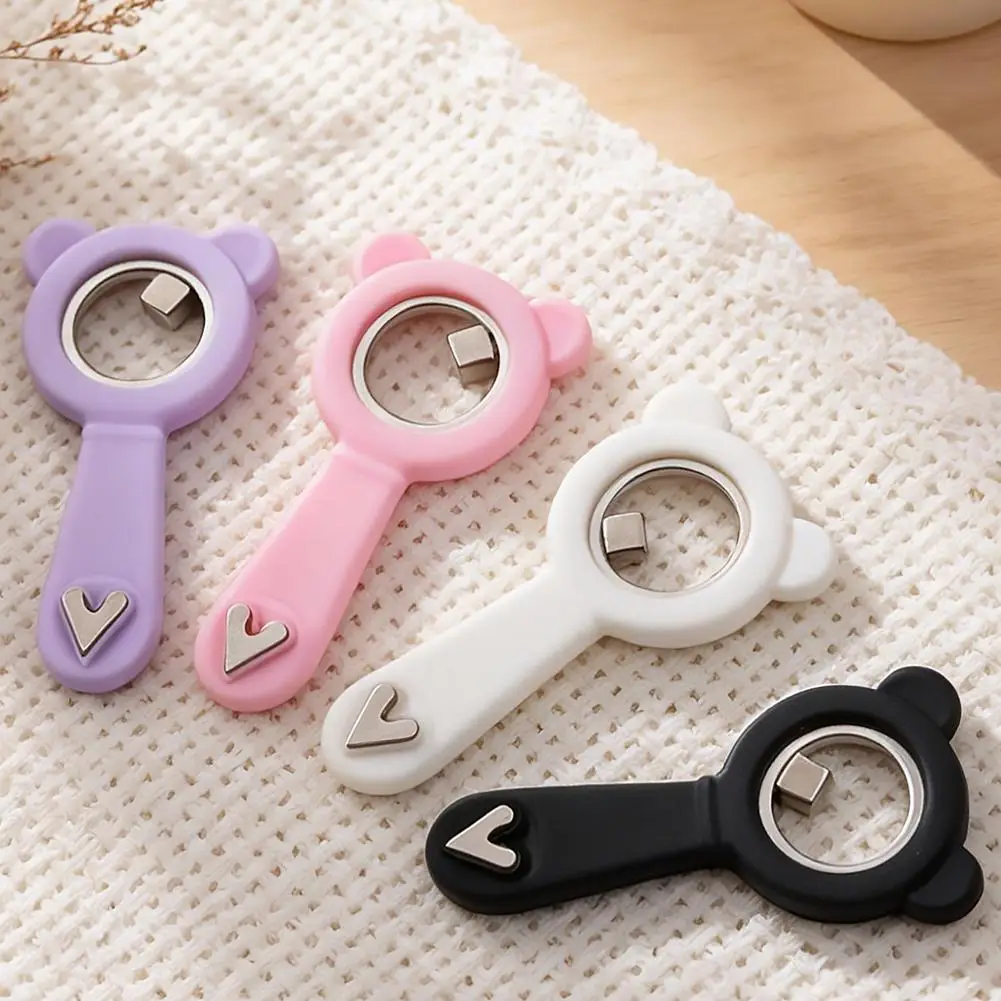 1/2Pcs 2-in-1 Hollow Cat Eye Nail Art Magnet Black Hole & Love Bear Silicone Ring Circular Magnetic for DIY Gel Manicure Tools view 5