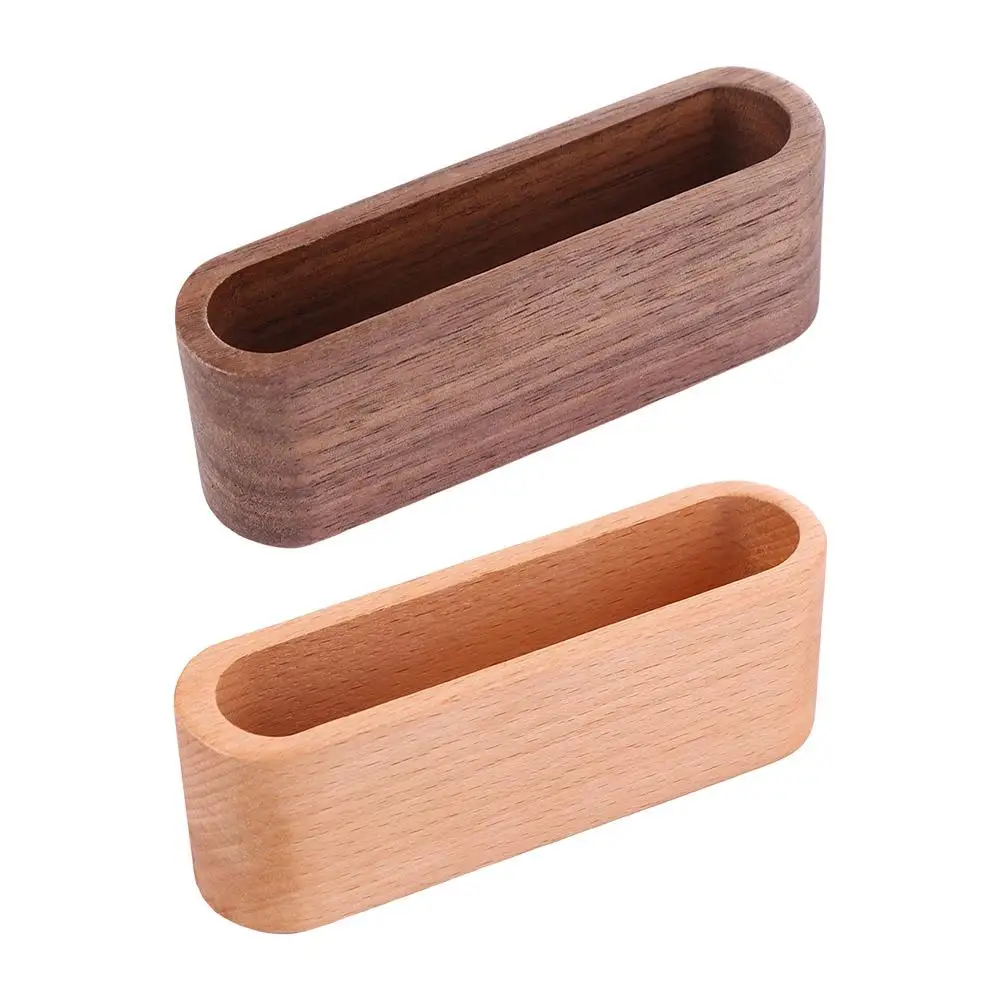 Wood Natural Display Device Stationery Office Supplies Cards Holder Wooden Business Card Holders Cards Stander Card Organizer