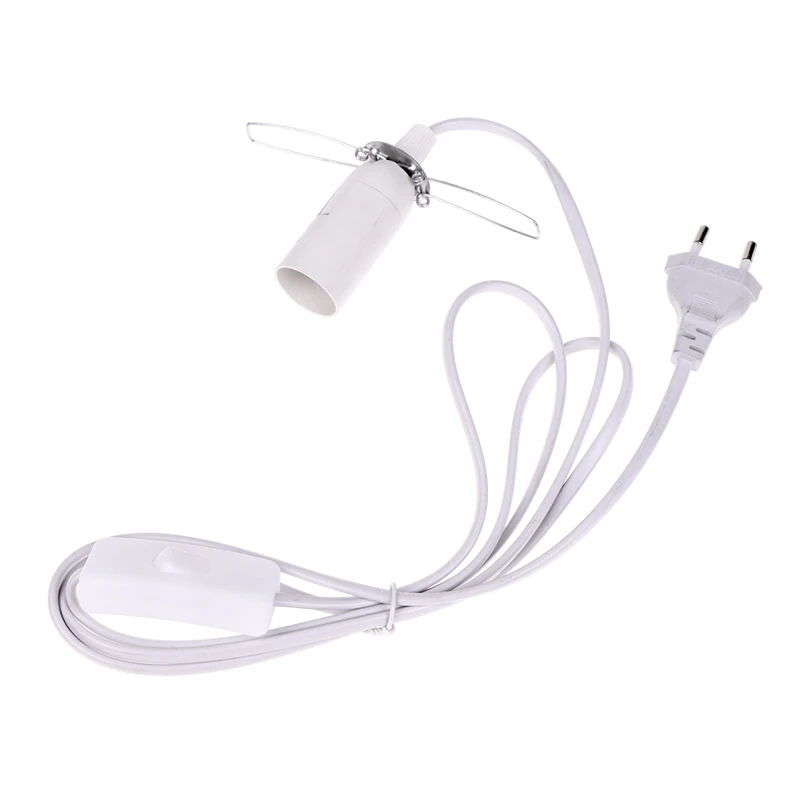 （NEW）EU-Compatible E14 Light Bulb Socket with 1.55m Power Cord and Switch for Pendant Lamps.