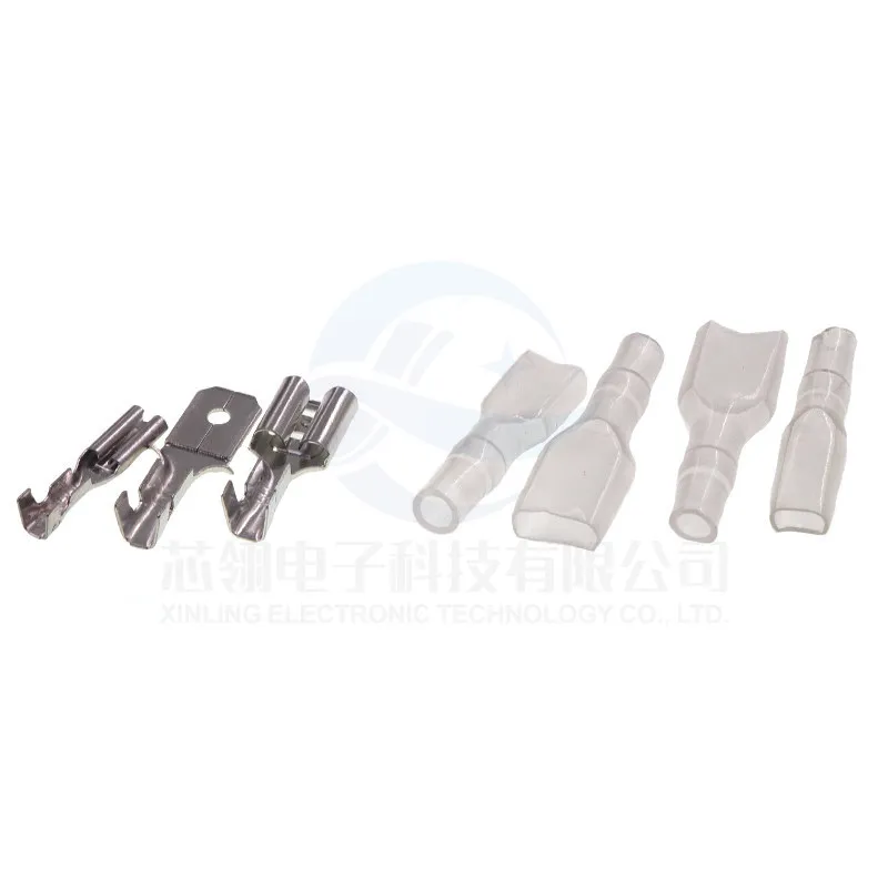 6.3/4 8/2.8 MM spring terminal piece sheath female connector, plug-in wiring cold pressing terminal 20pcs