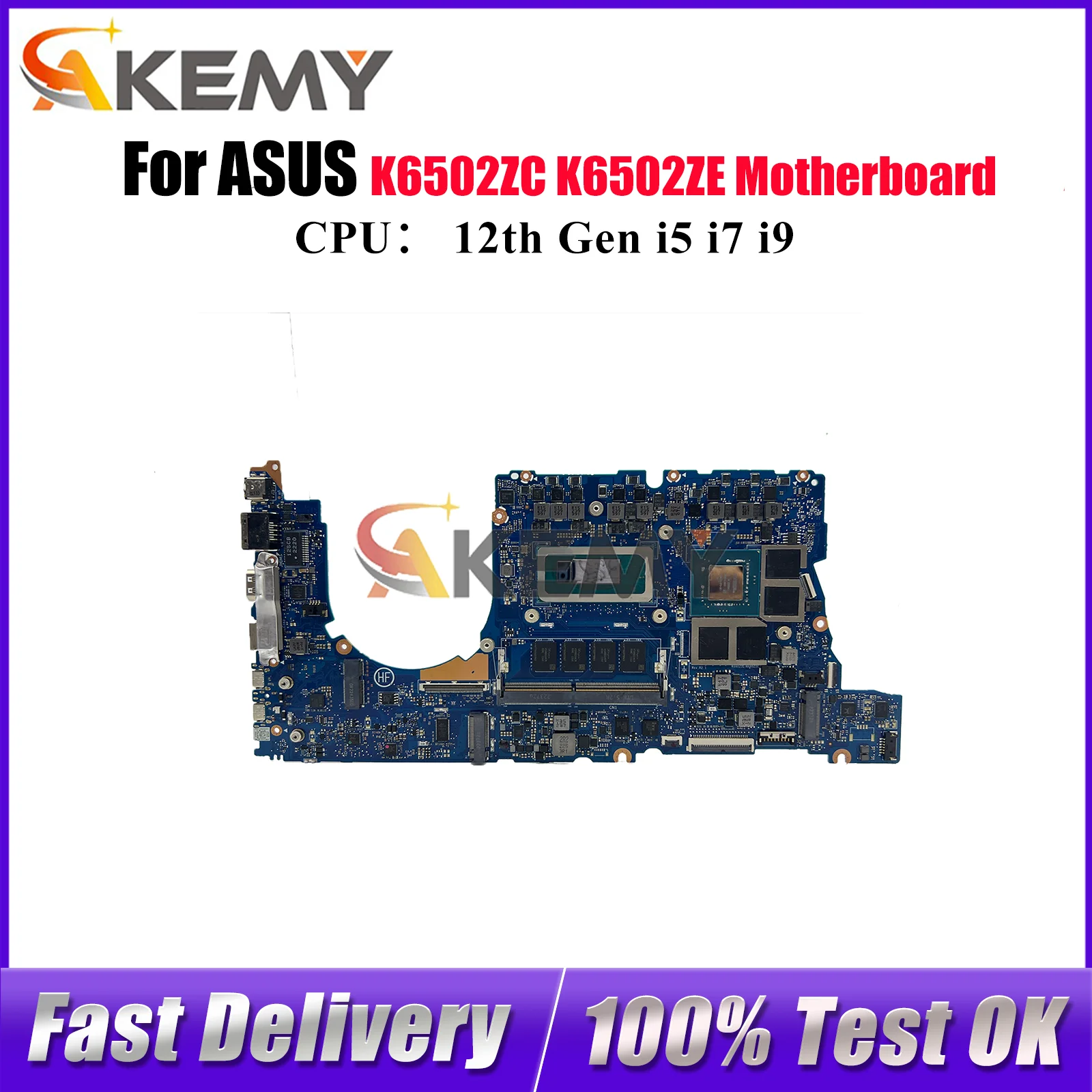 

K6502ZC Laptop Motherboard For ASUS TUF Gaming K6502ZC K6502Z K6502ZE Mainboard With 12th Gen i5 i7 i9 CPU 100% tests fast ship