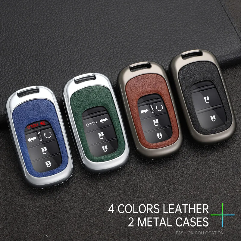 Zinc Alloy Car Key Cover Case For Honda Civic Accord Vezel Fit CRV HRV Crz Hrv Polit Jazz Jade Protector Keycheine Accessories