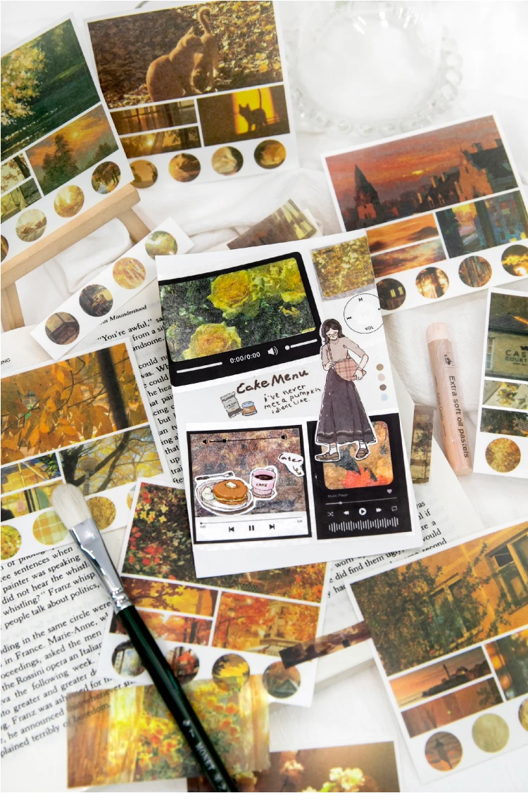 Journal GO 40 Stück Landschafts-Sticker für Scrapbooking, Dekoration, Handgemachte Collage, Junk Journal, Tagebuch, Hintergrundpapier – Detail 11