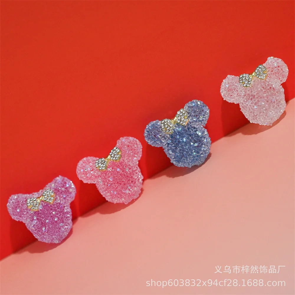 ST29 Cartoon Mouse Soft Sugar Beads Acrylic Beads DIY Phone Chain Bead Jewelry Accessories Loose Beads