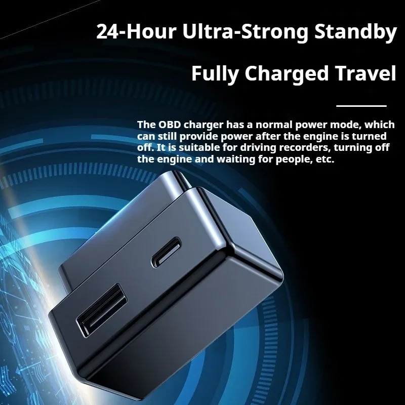 Suitable for Tesla docking station model 3/Y dual port OBD 2 16pin car fast charging hidden PD charger docking station OBD Plug