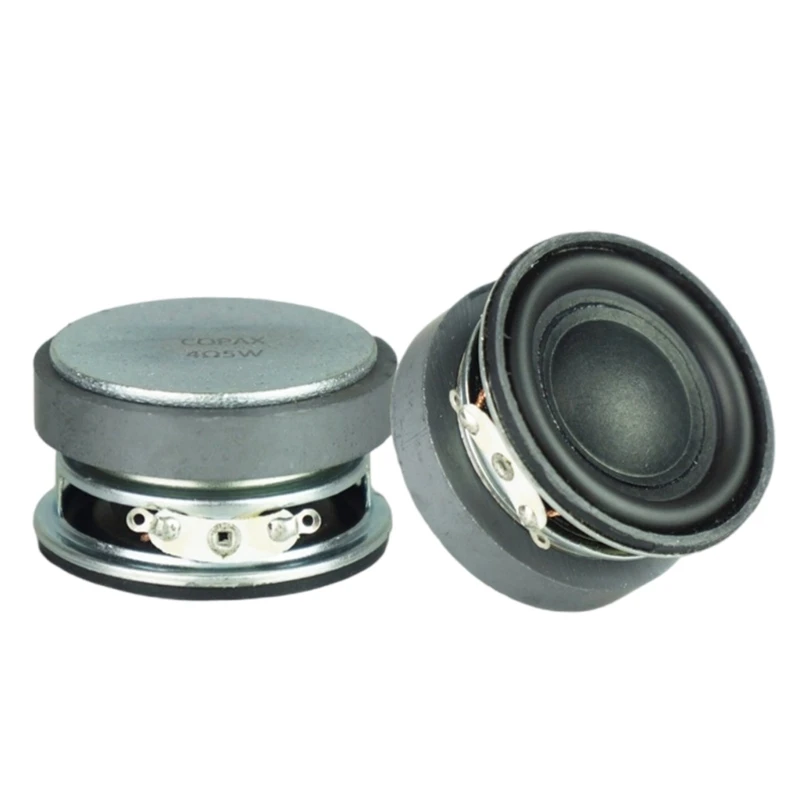 2PCS 45mm Full Spectrum Speakers 4Ohm 5W Strong Magnet Horn Loudspeaker 1 pair