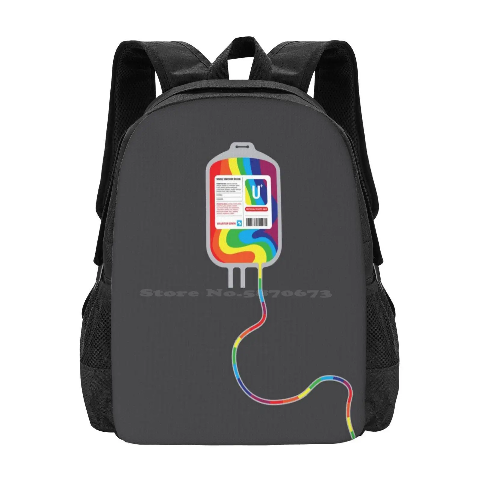 Fairytale 3D Print Design Backpack Student Bag Monsters Rainbow Whole Unicorn Blood Bigfoot Centaur Dragon Dwarf Elf Fairy Faun