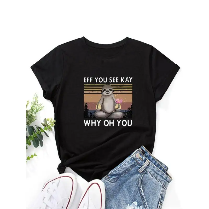 

Women's Cartoon Graphic Round Neck Tee, Casual Short Sleeve Summer T-shirt, Cute Outfit Ideas Top, Summer Clothes Women, Casual