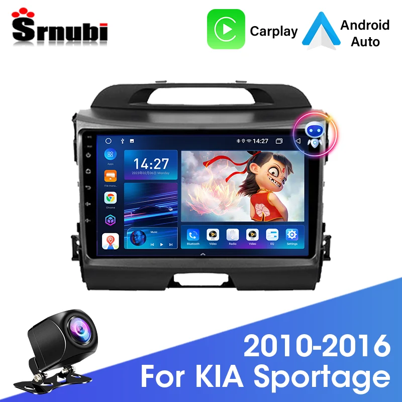 

Srnubi 2 Din Car Radio for Kia Sportage 3 2010 2011 2012 2013 2014 2015 2016 Multimedia Player Android 12 Carplay Stereo GPS DVD