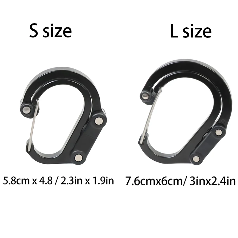 جديد 1/2 قطعة سبائك الألومنيوم متعددة الوظائف D-نوع فائدة السنانير للتدوير سريعة معلقة حلقة تسلق كليب للتخييم #6