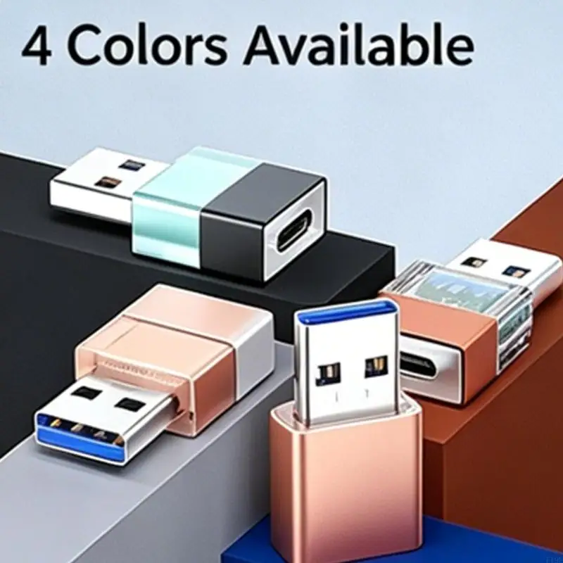USB C OTG Adapters 10Gbps Fast Speed Data Sync Heat Resistant Metal Construction For Laptop Cellphone Devices 2Pcs F19E