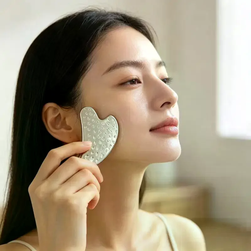 304 Stainless Steel Gua Sha Facial Massage Tools Smooth Sturdy Metal Scraper For Face Body Reduce Puffiness