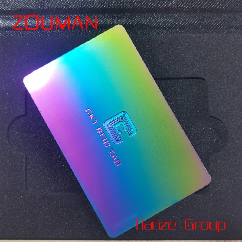 TRFID customized u Gradient Color Busins Card Fl Side N etal N Card