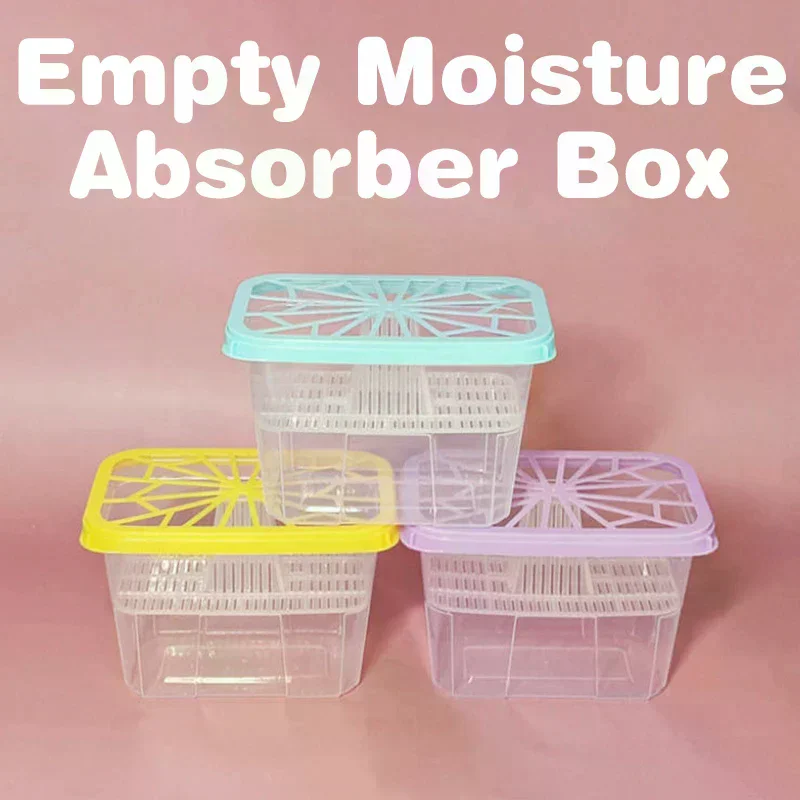 4pcs Large Capacity Moisture Absorber Box Empty Dehumidizer Storage Reusable Wardrobes Bathrooms Living Rooms No Leak Dry