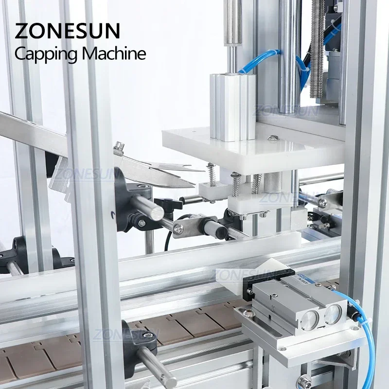 ZONESUN ZS-XG1870V Автоматический отверток для крышек бутылок для круглых пластиковых и стеклянных бутылок в линии упаковки жидкости