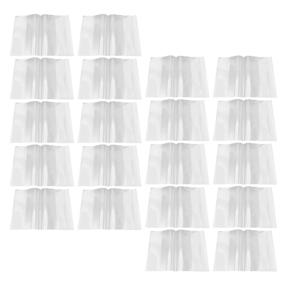 20 piezas cubiertas de libros transparentes funda de plástico transparente cubierta protectora reutilizable para libros de texto cuadernos estudiantes amantes