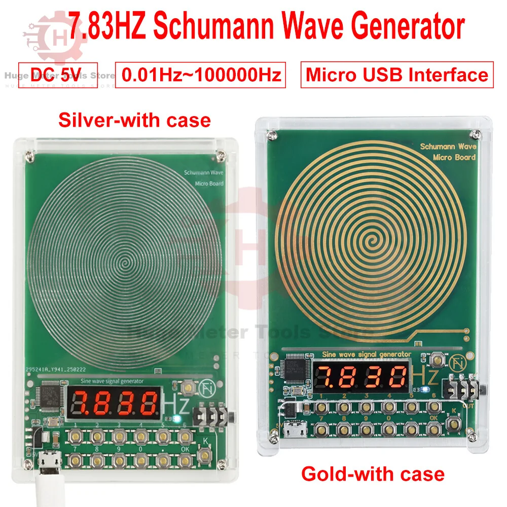 

7.83HZ Schumann Wave Generator 0.01Hz~100000Hz Adjustable FrequencySine Wave Signal Generator DC 5V Micro USB Interface
