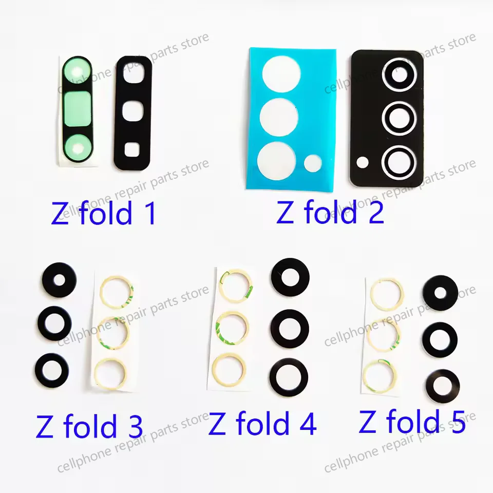 For Samsung Galaxy Z Fold 1 2 3 4 5 5G Back Rear Camera Lens Glass Cover With Adhesive Sticker Repair Parts