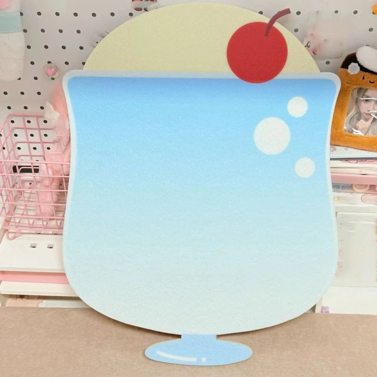 New Cartoon Summer Soda Felt Board Room Decoration Diy Storage with Adhesive-free Punch-free Message Board Room Decoration Gift