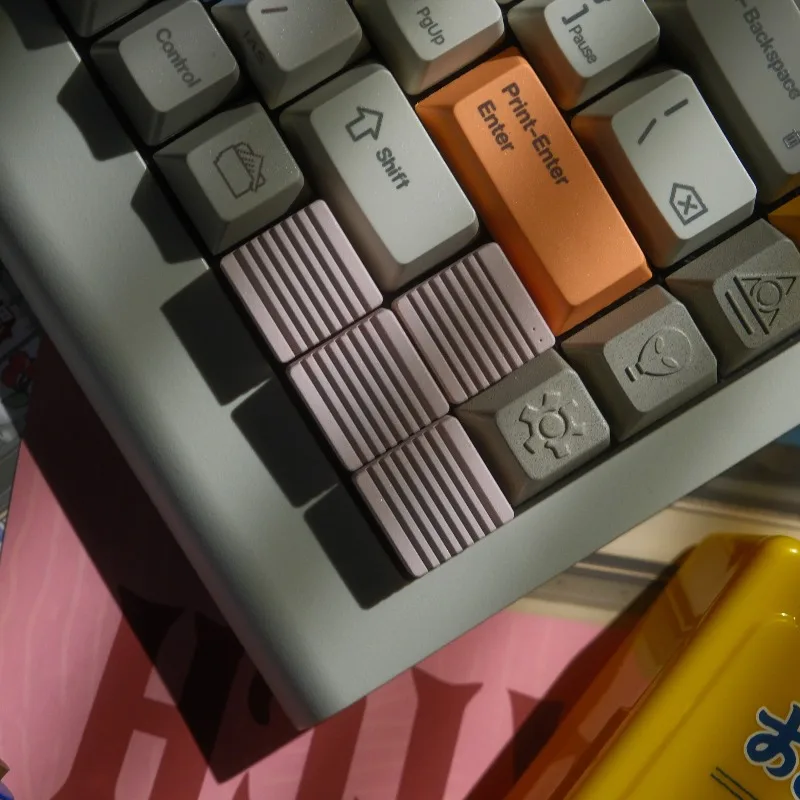 Retro Simple Keycaps CNC Aluminum Alloy Artisan Keycaps Personalized Customized Keyboard Caps DIY Mechanical Keyboard MX Switch