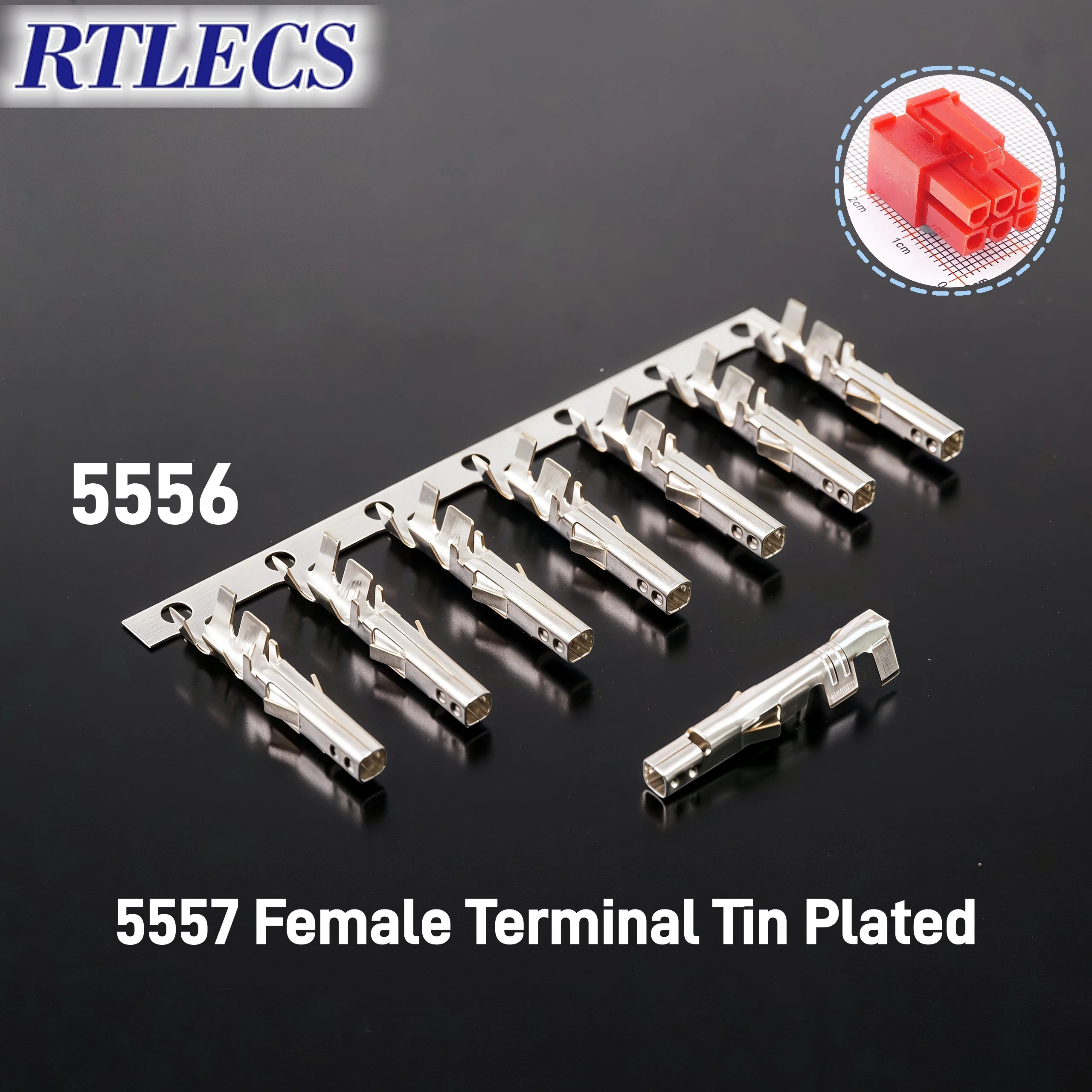 100PCS 5556-RT 4.2 mm Female Crimp Contact Pin for Male Housing Receptacle Shell CPU ATX PCI-E PSU PCI Express Power Connector