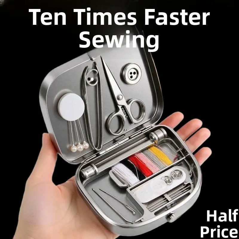 

Portable Sewing Kit Set Hanrt Repair Student Dormi Home Use Needlework Box Handy Tool Cross Stitch Accories