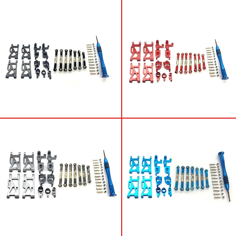 

WLtoys-s 1:14 144001 RC Car Upgrade Parts Metal Steering Swing Arm Base C Rear Wheel Hub Seat Servo Rod