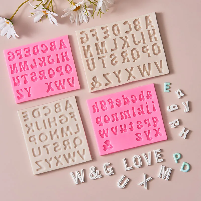 Alphanumeric Silicone Mold Letters Numbers Fondant Chocolate Mold Cake Decorating Baking Tools Kitchen Gadgets Accessories