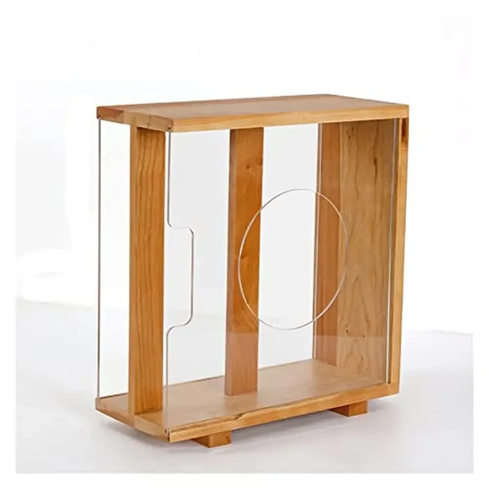 Vinyl Record Storage Rack Retro Holz Acryl LP Record Display Ständer Halter Regal Organizer