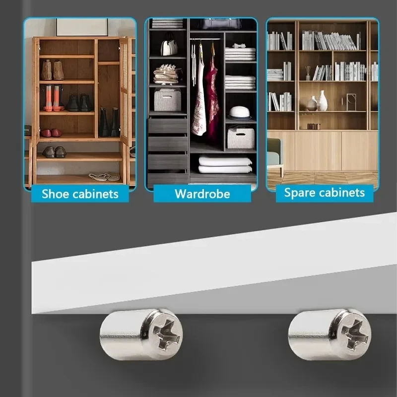 Selbstschneidende Regalstützstifte mit rutschfester Gummihülse harte Trennnägel zur Montage von Glas und Laminatregalen Kleiderschränken Küchenschränken Aufbewahrungsmöbeln abriebfestes Befestigungszubehör einfache Mon – Detail 11