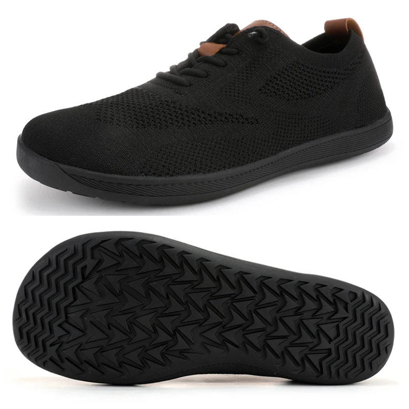 New Men\'s Wide Barefoot Canvas Sneaker 2024 Fashion Flats Soft Zero Drop Sole Wider Toe Light Weight Fashion Sneakes Large Size