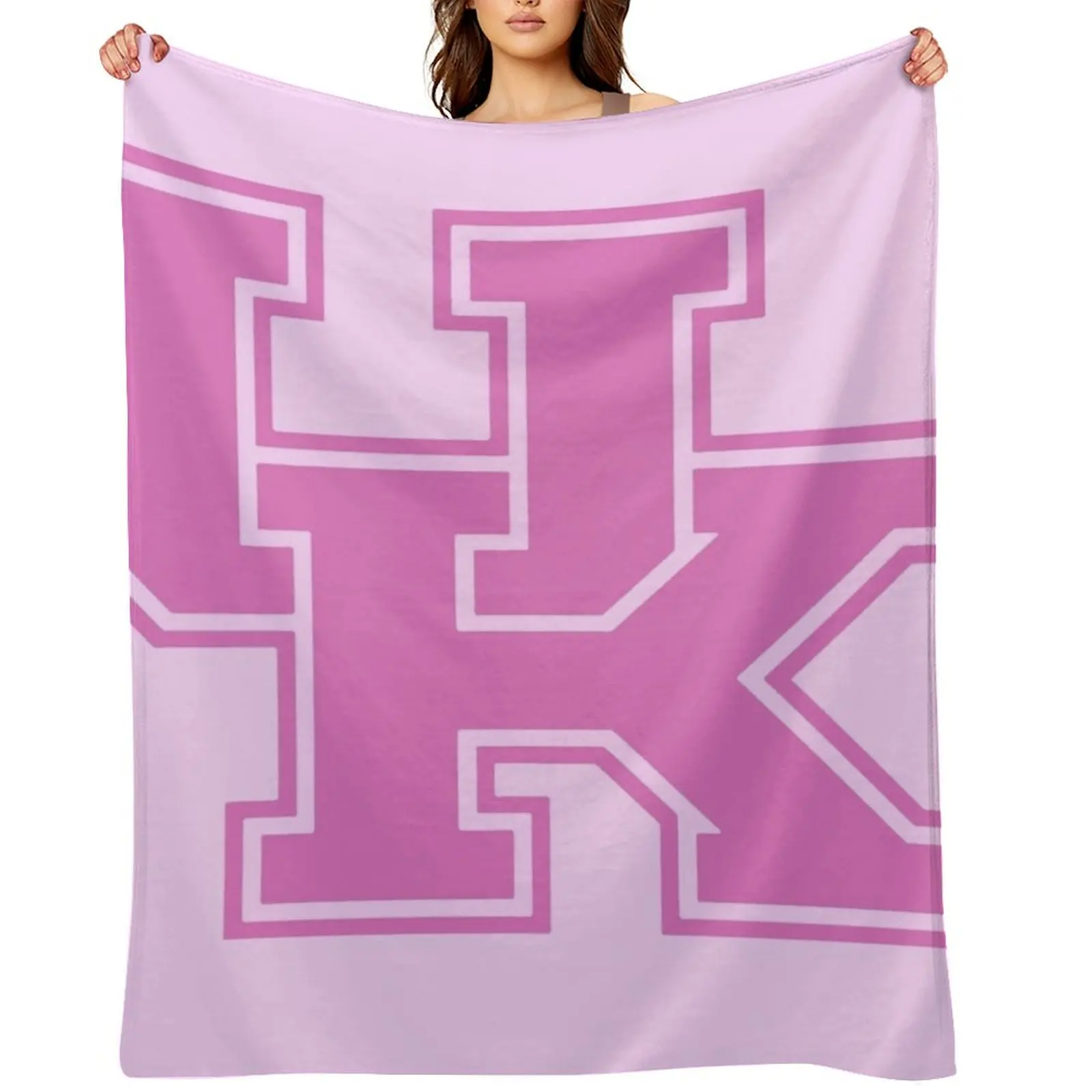 

University of Kentucky Pink Logo Throw Blanket Thin anime Personalized Gift Luxury St Blankets