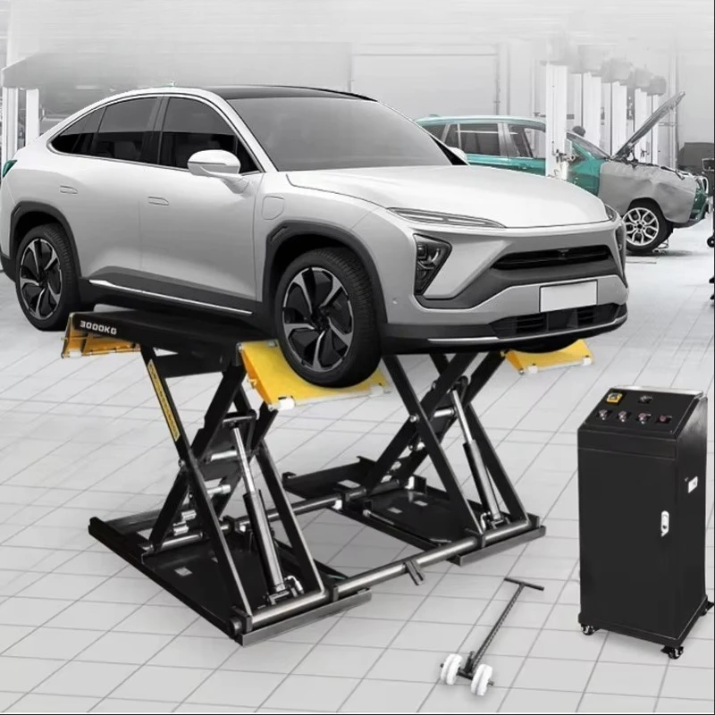 Automotive Double Cylinder Hydraulic Scissor Car Lift with Hydraulic & Electric Drive 110/220/380V
