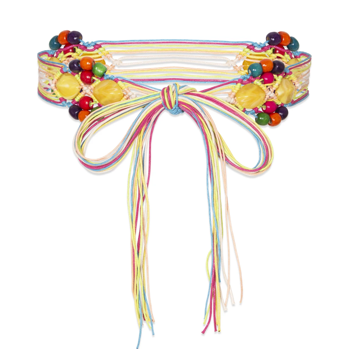 Colorful Long Women Woven Tassel Belt Braided Waistband Boho Waist Rope Chain Waist Belts For Dress Accessories BRB0013