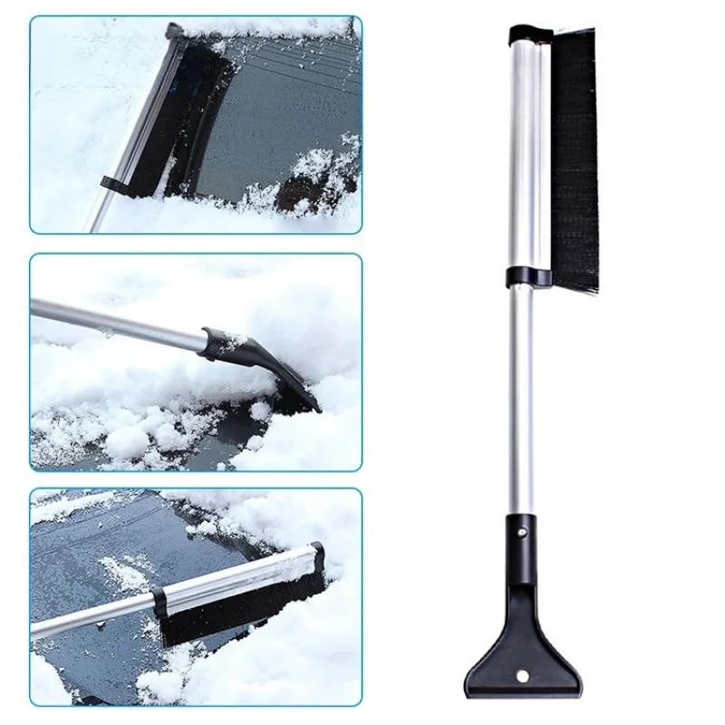 

Выдвижная автомобильная щетка для снега, скребок для льда и антиобледенитель лобового стекла, зимний инструмент для автоматической очистки для удаления снега, размораживания и автомойки