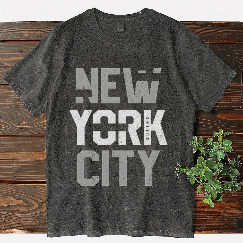 New Yord City High Street Streetwear Cotton T-shirt Clothing Humor Tee Summer Men Women Short Sleeve Casual Streetwear Top