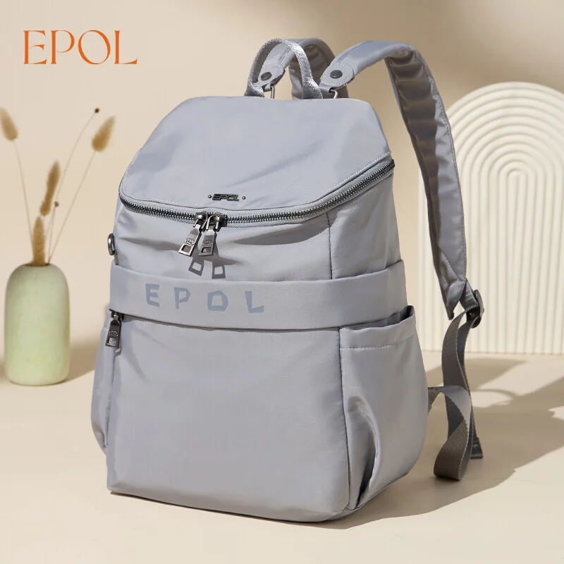 

EPOL Women's Backpack 2025 New Large Capacity Lightweight Casual Waterproof Backpacks Unisex School Bags 2025 Trend Bags 6042-02