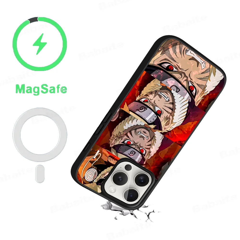 Anime Cool-N-Narutos Phone Case Magnetic Case For IPhone 16 14 13 12 11 15 Pro Max Plus For Magsafe Wireless Charge Cover