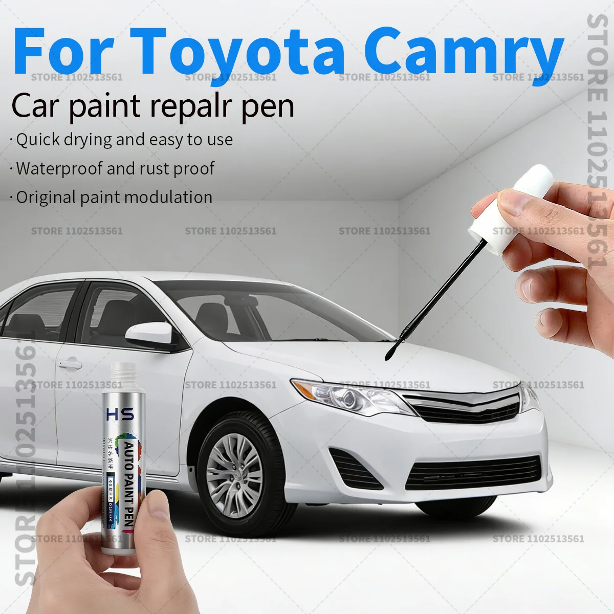 

Ручка-корректор для ремонта автомобильной краски Toyota Camry: аксессуары для устранения царапин, цвета: белый 070, синий 8W7, черный 209, 202, 220, золотой 5B2, красный 3R3